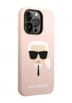 Karl Lagerfeld Kvakate Silikoonist Karl Head Magsafe Pink, iPhone 14 Pro Max jaoks, KLHMP14XSLKHLP