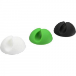 Intos InLine kaablihoidja, 6 tk, must / valge / roheline (59962C)