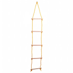 Woody 90124 Wooden Rope ladder (190cm) for kids 3+ years (max 50kg)