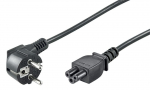 MicroConnect Power Cord CEE 7/7 - C5 1m Angled Schuko, Black,