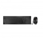 Cherry DW 9500 SLIM klaviatuur, hiir kaasas. Universaalne RF traadita + Bluetooth QWERTY hispaania keelne, must, hall