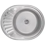 AB Vljalngeva vaskiga gvedav vasktahtel 570X450X0.8MM, paremal pooll, satiga, sifooniga