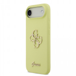GUESS Vee-silikoonist 4G metallist logombris iPhone'ile Air / Kollane