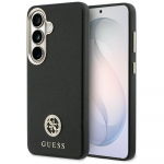 GUESS Etui Rhinestone Round Logo MagSafe do Samsung Galaxy S26 must