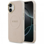 GUESS iPhone'i 17 mbris, hildub MagSafe'iga GUHMP17SPSAMSECP (PU, Peony Hot Stamp) roosa