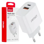Amio PRO-09 reisilaadija | 20W | PD, QC | USB-C, USB-A