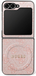 GUESS lemine osa SAMSUNG Z Flip7 jaoks, hildub MagSafe'iga GUHMZF7P4MSEGCP (Magnetiline 4G PU klassikalise disainiga), roosa