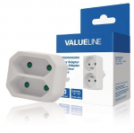 VALUELINE Valueline VLES200C001WH Adapter for 2x sockets 220V EU