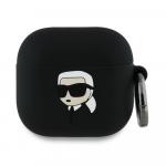 Karl Lagerfeld KLA4RUNIKK AirPods 4 kate tarny/must Silikoon Karl Head 3D