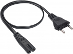 Fuj:tech CEE 7/16 C7 toitesjuhe, must, 1 m (JT007-ST2-Must-1m)