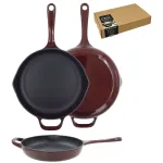 ASI COLLECTION Cast iron frying pan 28 cm, cherry red