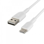 BELKIN CAB001BT3MWH USB-kaabel 3 m USB A USB C Valge