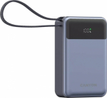 CANYON Power bank OnPower 600 sisemise kaabliga 20000 mAh PD65W tumekasuga