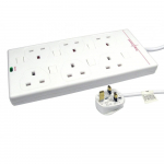 MicroConnect 6-way UK Socket 2M White
