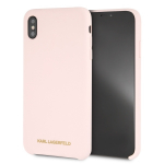 Karl Lagerfeld KLHCI65SLLPG iPhone Xs Max kvakott heleroosa/heleroosa Silikoonist