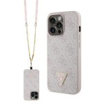 GUESS GUHCP13LP4TDSCPP iPhone 13 Pro / 13 6.1" rowy / roosa kvakott Crossbody 4G Metal Logo