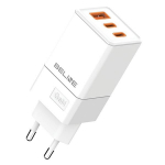 Beline Vrgutasu. 2x USB-C + 1x USB 65W valge/valge (ainult pea) PD 3.0 + QC 3.0 BLN3CW65 GaN