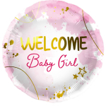 Folat Foil Balloon AND quot;Welcome Baby Girl AND quot; 45cm