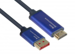 Good Connections DP/HDMI 1.4 henduskaabel 4K UHD @ 60Hz SmartFLEX Alu sinine 1m