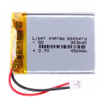 Riff 303040 Universaalne aku kaitseplaadi ja PH2.0 konnektoriga 3mm x 30mm x 40mm 450mAh 3.7V 1.665Wh Li-Polmeer MP4 MP5 LED-taskuvalguste, elektroonika, DVR-seadmete, navigeerijate jne jaoks.