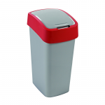 Waste bucket Flip Bin 45L silver|red