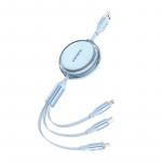 Foneng X113 3-in-1 kaabel 1,1 meetri pikkune, sinine
