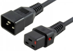 MicroConnect Powercord C19 IEC Lock - C20 black 2m, PC1285 Powercord