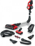 BOSCH BCS711PET juhtmeta ksiphkija/aku-tolmuimeja, patareitoitega, ilma koti, 0,3 L, must, punane, 3 Ah