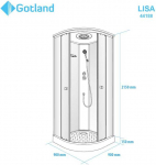 Gotland LISA ((ZS-1272-2 madal salv) GL-ZQ-160 B 90) 90x90x215