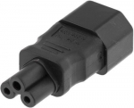 Fuj:tech Deltaco toiteadapter, IEC 60320 C14 - IEC 60320 C5, 250V/2,5A, must (DEL-1011)