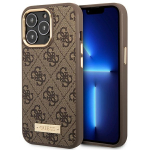 GUESS GUHMP14LU4GPRW iPhone 14 Pro 6,1" brzowy/pruun kva mbris 4G Logo Plate MagSafe