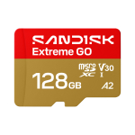 SANDISK MicroSD Extreme GO 128GB 128GB 240/120MB/s C10 UHS U3 V30 A1