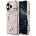 Karl Lagerfeld IML K Peaklogo MagSafe iPhone'ile 17 Pro Max roosa