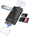 RoGer OTG USB-C/USB/microUSB Cardreader TF / SD + USB 2.0