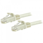 StarTech.com 1,5m CAT6 Ethernet kabel - Valge CAT 6 Gigabaid Ethernet juht - 650MHz 100W PoE RJ45 UTP vrgu/patch kord Snagless w/Strain Relief Fluke Testitud/Wiring on UL sertifitseeritud/TIA
