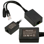 Extralink 1 port | PoE-inverter | Sisend 1x 1000Mb/s RJ45/Jack 10-30V, vljund 48V