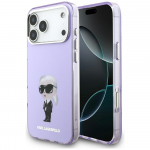 Karl Lagerfeld Etui IML Aquarelle Karl AND Choupette AND Logo MagSafe do iPhone 17 Pro Max fioletowy