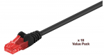 MicroConnect U/UTP CAT6 2M Black 10 Pack 1 pcs. = 10 pcs. in one bag