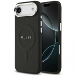 GUESS iPhone'i 17 Air kest, hildub MagSafe'iga GUHMP17MPSAREGSK (PU W/ Klassikaline logo) must