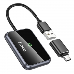 Traadita CarPlay adapter Hoco USB A / USB C HU1 must