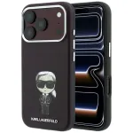 KARL LAGERFELDi lemistst iPhone 18 Pro Max/ 17 Pro Max jaoks, MagSafe'iga htcompatible (Smooth Ikonik Sketch) vinise punane