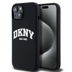 DKNY DKHMP14SSNYACH iPhone 14 / 15 / 13 6.1" tarny/must hardcase vedel silikoonist valge trkitud logo MagSafe