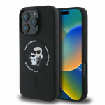 Karl Lagerfeld KLHMP16XSCMKCRHK iPhone 16 Pro Max 6.9" tarny/must hardcase Silikoonist Karl AND Choupette Ring MagSafe
