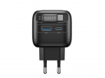HAVIT UC253 EL 65 W GaN reisiadapter koos pikendatava kaabliga (must)