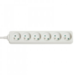 Lindy 6-Way French Schuko Mains Power Extension, White