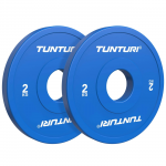 Tunturi Kaalutaldrikud, plaatinast, sinised, 50mm, 2 x 2 kg