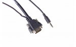 Mercodan PRO VGA m. lyd kabel, Micro VGA og Lyd, Minijack 7,5m,