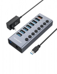 GRAUGEAR USB-HUB 7x USB 3.0 porti + 1 USB kiiretoetusretseptor tooteleht