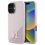 Karl Lagerfeld KLHMP16SSCMKMPCP iPhone 16 6.1" rowy/pink hardcase Silikoonist Shadow Metal Initial MagSafe