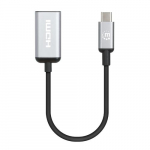 Manhattan 153706 videokaabeladapter 0,15 m USB Type-C HDMI Type A (Standard) Must, Hbe